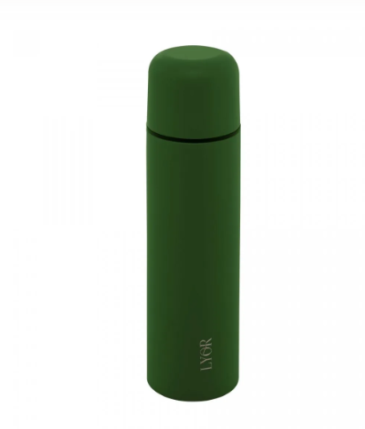 GARRAFA TÉRMICA DE AÇO INOX BULLET VERDE 500ML - LYOR
