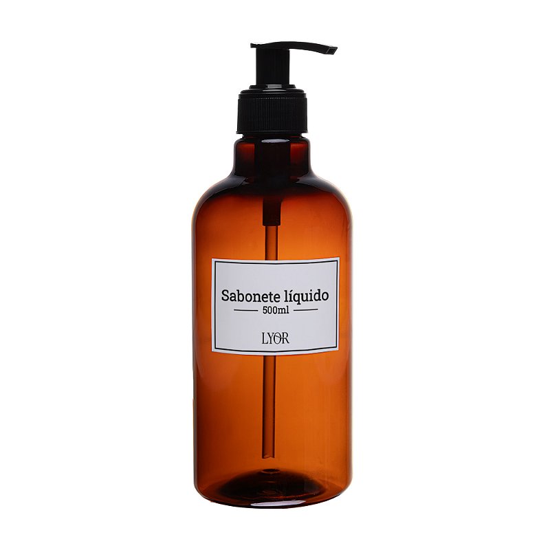 PORTA SABONETE LIQUIDO DE PLASTICO COM PUMP VINTAGE 500 ML - LYOR