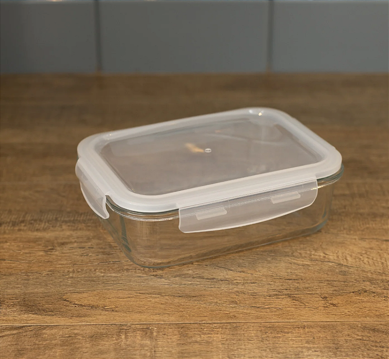 POTE HERMÉTICO DE VIDRO COM TAMPA 370ML - LYOR