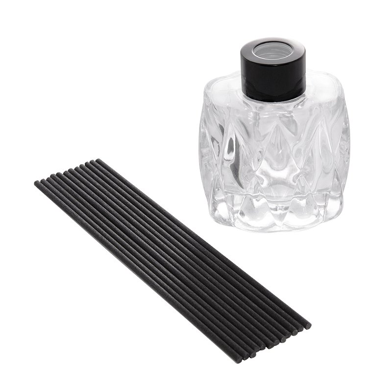 DIFUSOR DE VIDRO COM 8 PALITOS PRETOS DIAMOND 100ML - LYOR