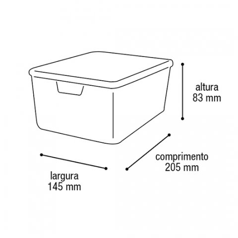 CAIXA ORGANIZADORA RATTAN PRETA COM TAMPA 2L - ARQPLAST