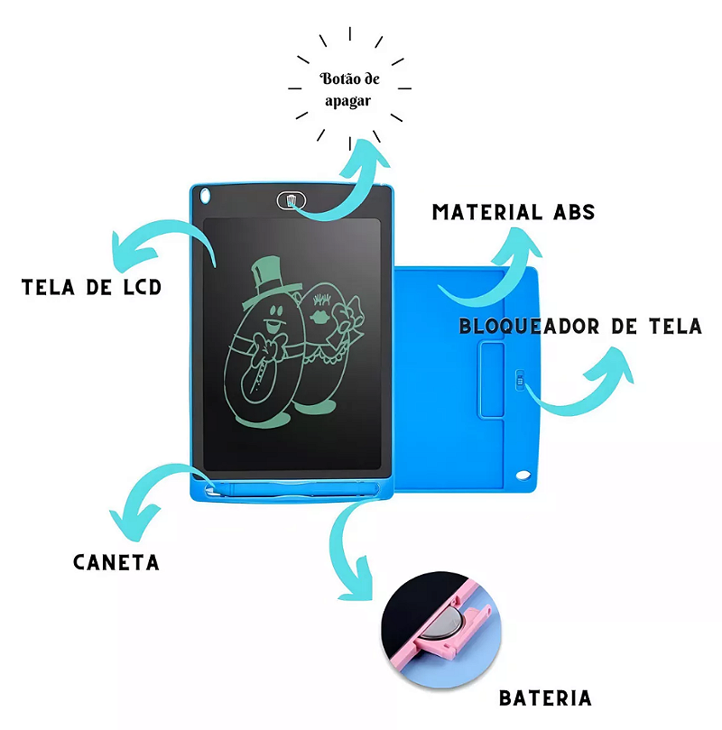LOUSA MÁGICA TABLET INFANTIL 25CM - C3B