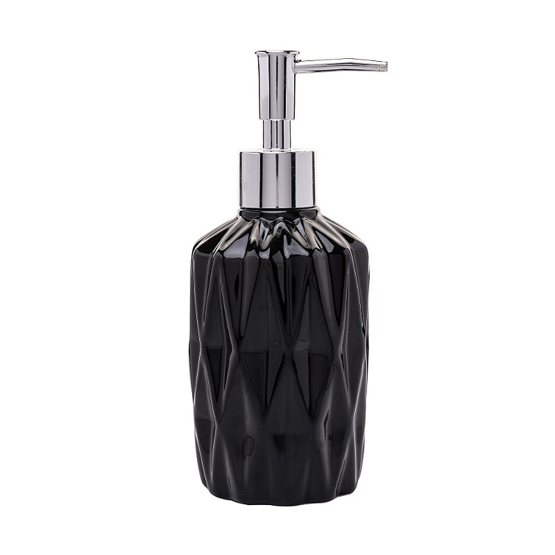 CONJUNTO 2 PECAS PARA BANHEIRO DE CERAMICA DIAMOND PRETO - LYOR