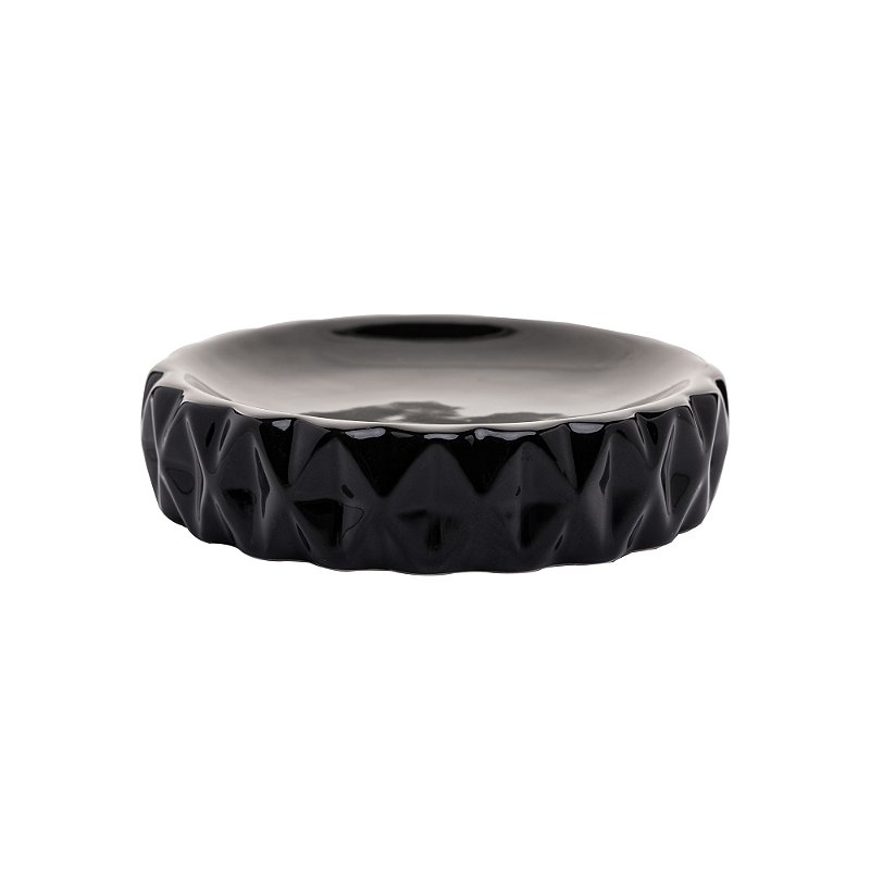 CONJUNTO 2 PECAS PARA BANHEIRO DE CERAMICA DIAMOND PRETO - LYOR