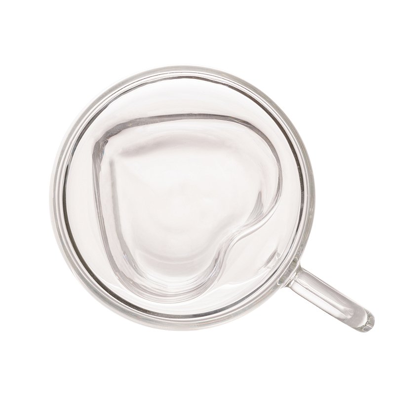 CONJUNTO 2 XÍCARAS PARA CAFÉ VIDRO CORAÇÃO - LYOR