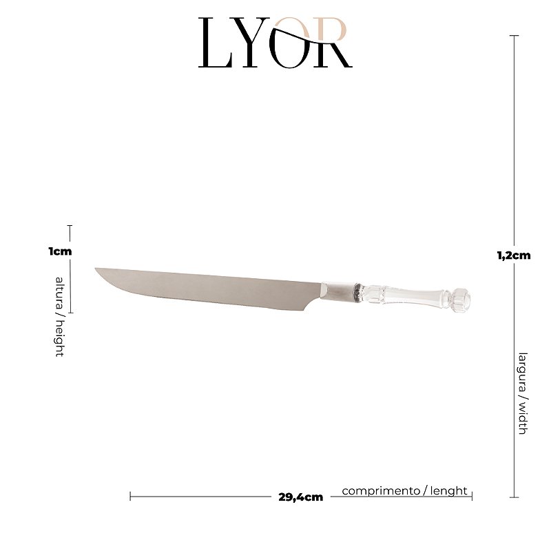 FACA PARA PÃO DE AÇO INOX - LYOR
