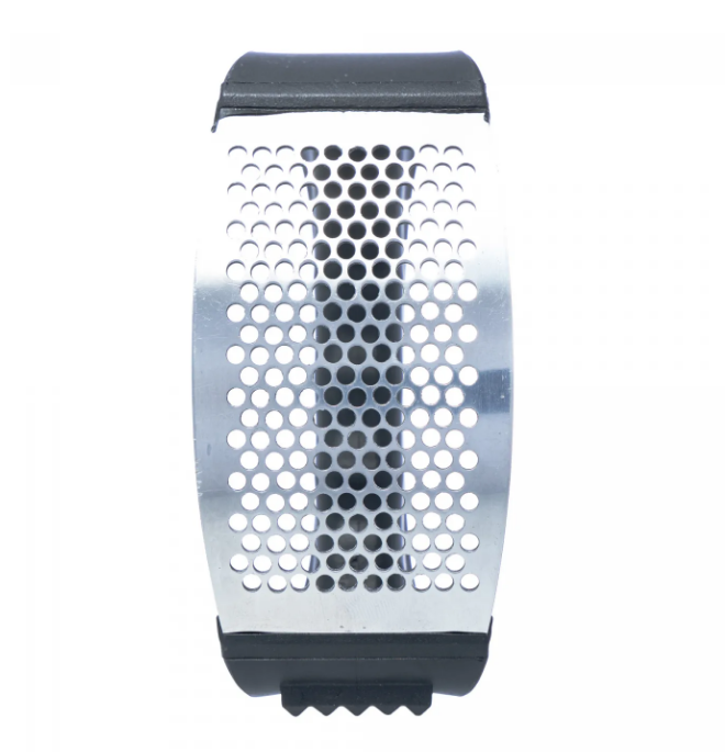 ESPREMEDOR DE ALHO EM AÇO INOX COM AMACIANTE DE CARNES NA ALÇA 11X7CM - LYOR