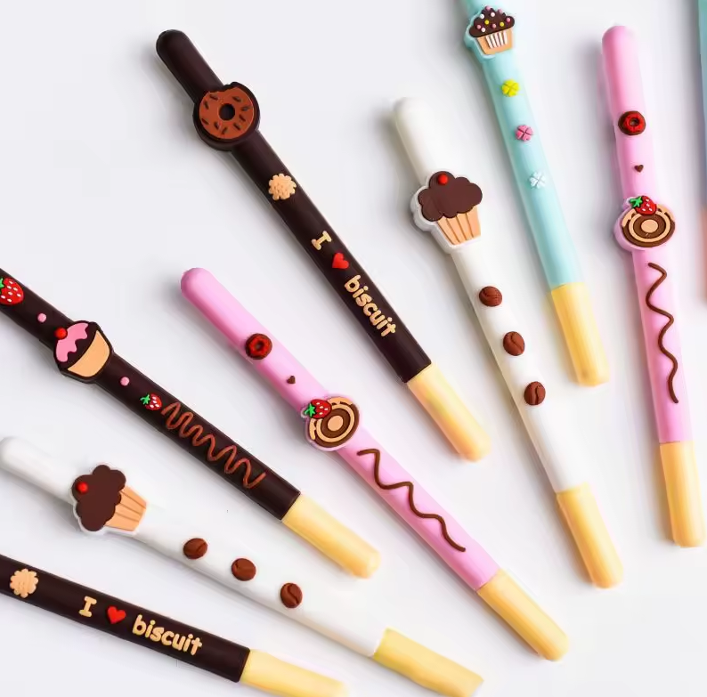 CANETA FOFA EM GEL PERFUMADA CUPCAKE DONUT - DAFU
