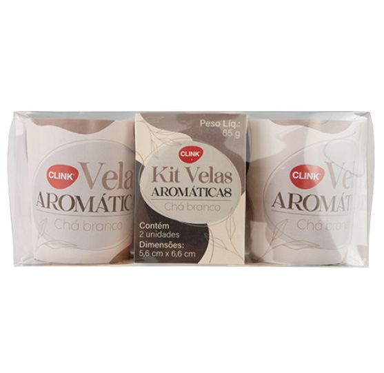 KIT COM 2 VELAS AROMÁTICAS MICROCRISTALINAS 6X5CM AROMAS SORTIDOS - CLINK
