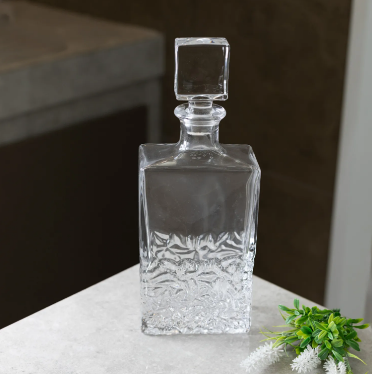 GARRAFA DE CRISTAL PARA WHISKY LAPIDADA 700ML - WOLFF