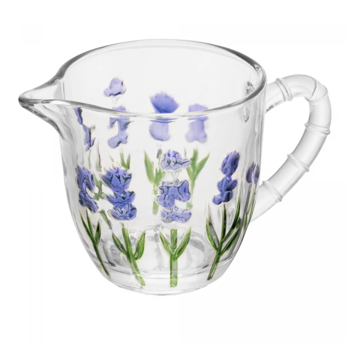 LEITEIRA DE CRISTAL ECOLÓGICO LAVANDA HAND PAINTING 240ML - LYOR