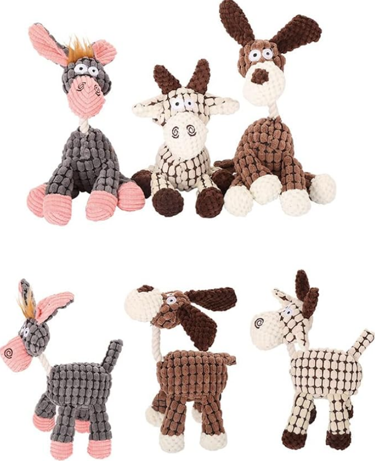 BRINQUEDO DE PELÚCIA PET ANIMAIS SORTIDO 20X6X12CM - C3B