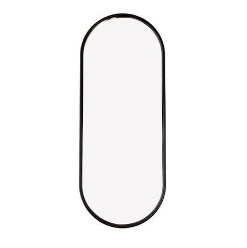 BANDEJA DECORATIVA ESPELHADA OVAL CORES SORTIDAS PRETA OU DOURADA 29X11CM - C3B
