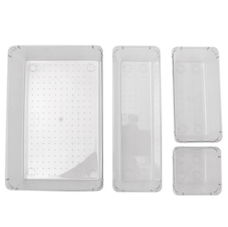 KIT COM 4 ORGANIZADORES MULTIUSO PARA GAVETAS CLOSET - CLINK