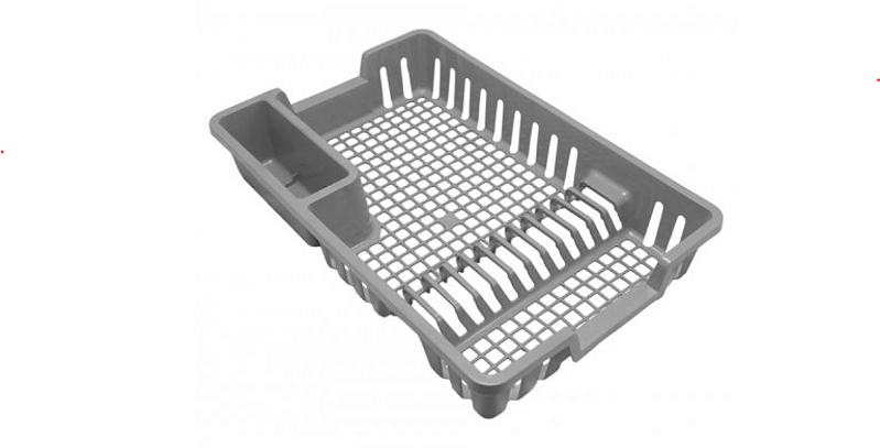 ESCORREDOR DE LOUÇAS DE PLÁSTICO PARA 12 PRATOS CINZA 44X29CM - ARQPLAST