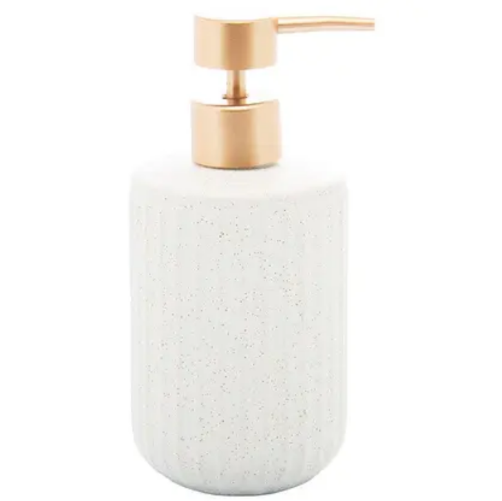 Porta Sabonete Liquido de Ceramica Granilite Clean 430ml - Lyor