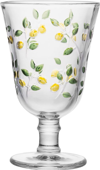 TAÇA PARA ÁGUA DE CRISTAL ECOLÓGICO HAND PAINTING SICILIANO 240ML - LYOR