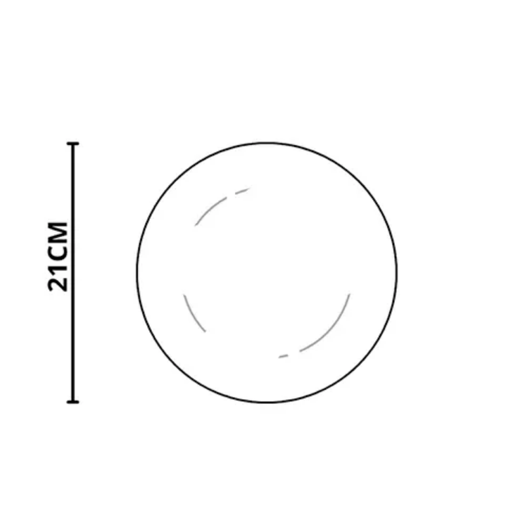 PRATO DE SOBREMESA DE CERÂMICA SPLIT WHITE 21CM - ALLEANZA