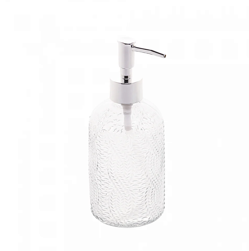 PORTA SABONETE LÍQUIDO DE VIDRO ESTAMPAS SORTIDAS 380ML - LYOR