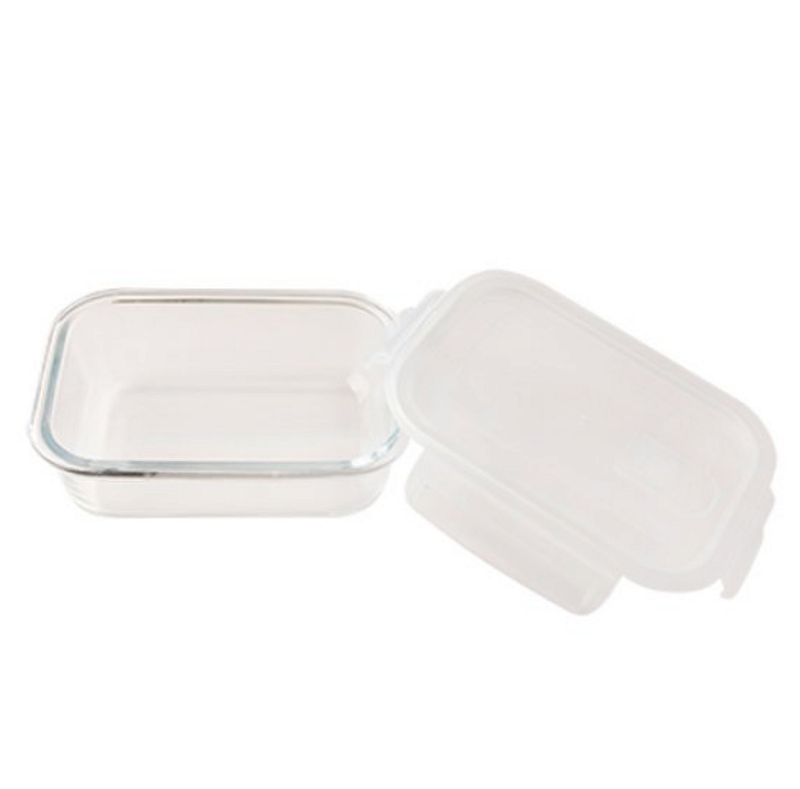 POTE HERMÉTICO DE VIDRO RETANGULAR 650ML 17X12CM - FLASHGOODS
