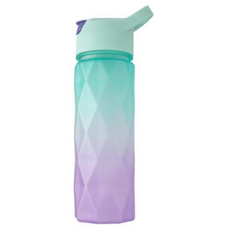 GARRAFA DE PLÁSTICO COM TAMPA E CANUDO 600ML - FLASHGOODS