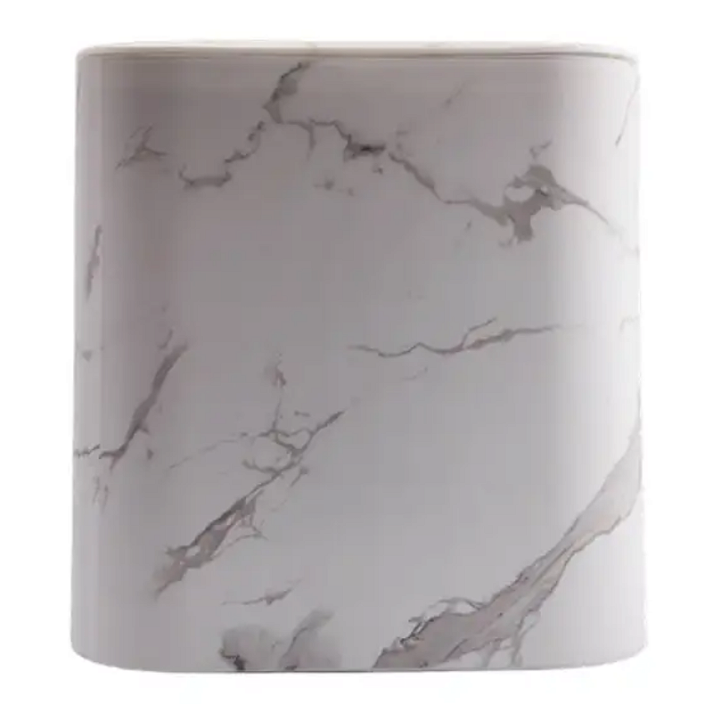 LIXEIRA DE PLÁSTICO COM ESTAMPA MARMORIZADA 8,5 LITROS 29X15CM - CLINK