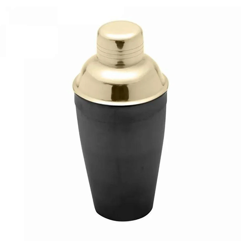 COQUETELEIRA DE AÇO INOX PRETA E DOURADA5 500ML - LYOR