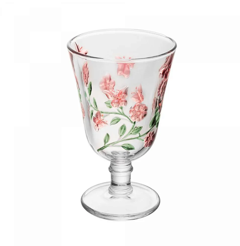 TAÇA PARA ÁGUA DE CRISTAL LYS HAND PAINTING 240ML - LYOR