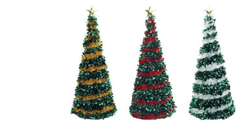 ÁRVORE DE NATAL DECORATIVA DE FESTÃO COM ESTRELA 50CM CORES SORTIDAS - MULTIART