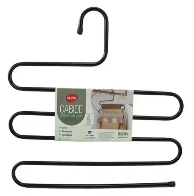 CABIDE DE METAL PARA CALÇAS 35X34CM CORES SORTIDAS - CLINK