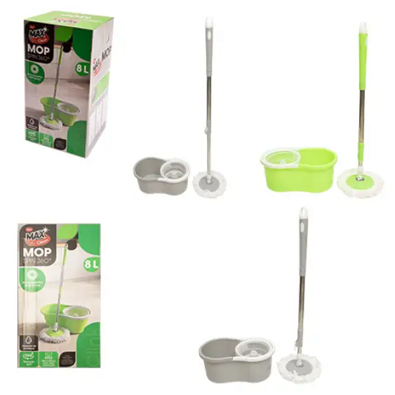 MOP ESFREGÃO SPIN 360º 8 LITROS 39X22X17CM - CLINK