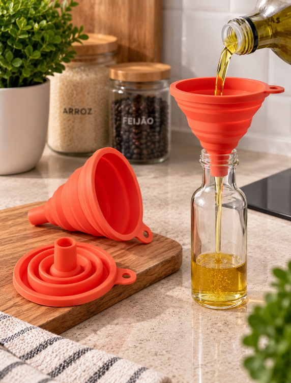 FUNIL DOBRÁVEL DE SILICONE 8,5CM - CLINK