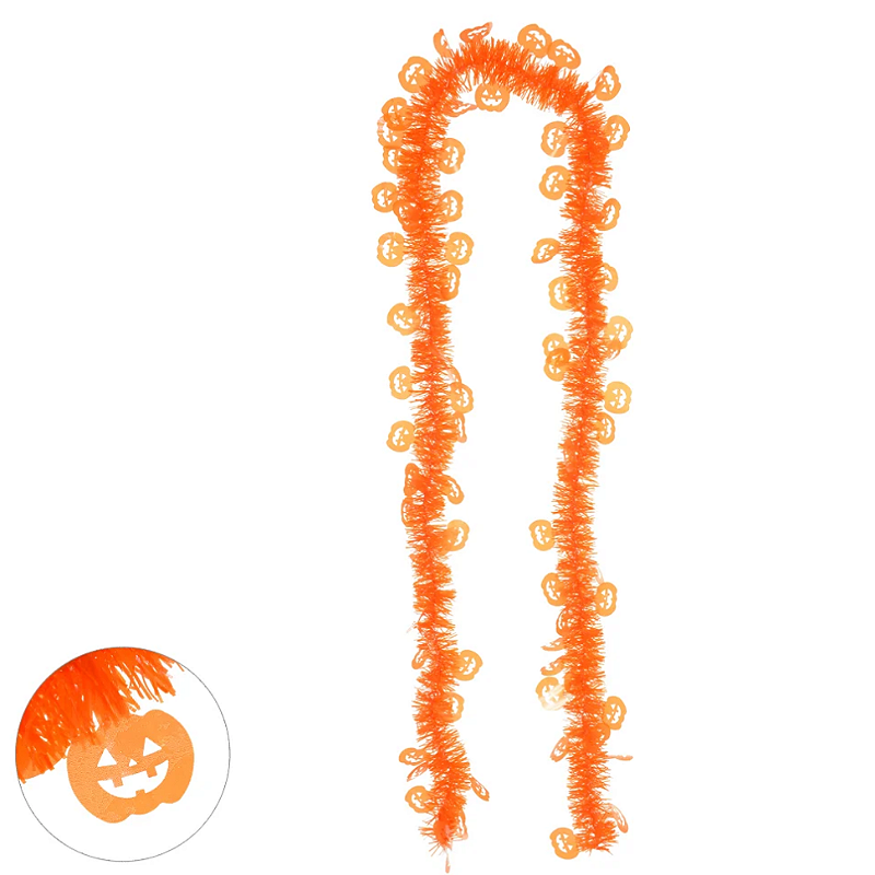FESTÃO DECORATIVO HALLOWEEN ABÓBORA LARANJA 2MX11CM - FLORARTE