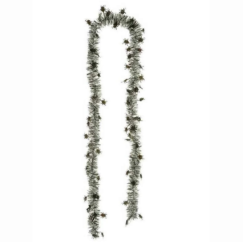 FESTÃO DECORATIVO HALLOWEEN ARANHAS PRETO 2MX11CM - FLORARTE