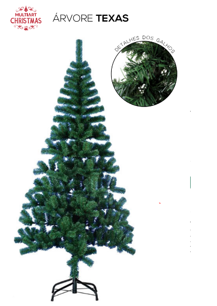 ÁRVORE DE NATAL VERDE TEXAS 1.80M COM 320 GALHOS - MULTIART