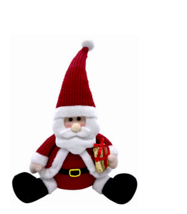 BONECO DE PAPAI NOEL DE POLIÉSTER E FELTRO 45X30CM - MULTIART
