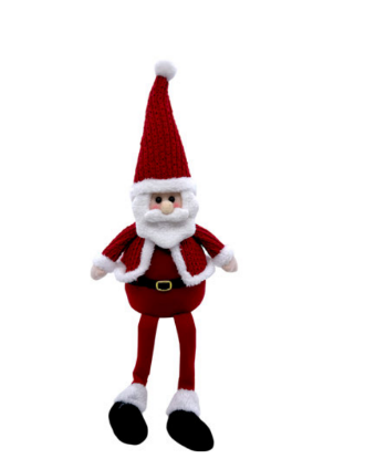 BONECO PAPAI NOEL VERMELHO SENTADO DECORATIVO 50X20CM - MULTIART