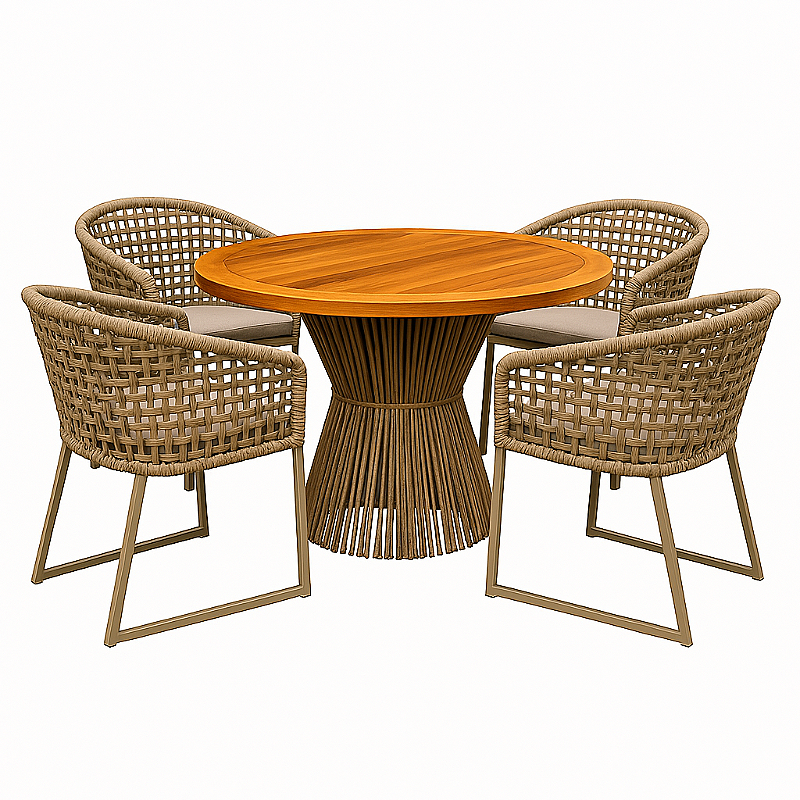 AM              k2- Conjunto Beautiful com 4 Cadeiras