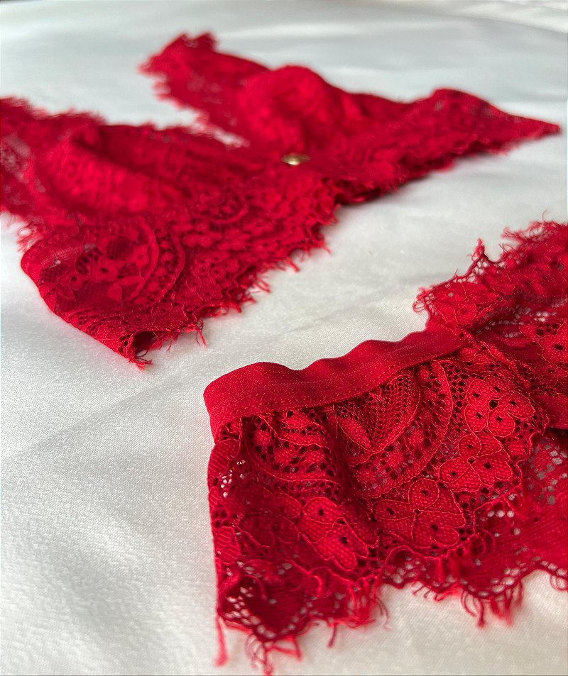 Conjunto Lingerie Anne em Renda Sem Bojo e Sem Aro com Forro em Algodão - Sensual