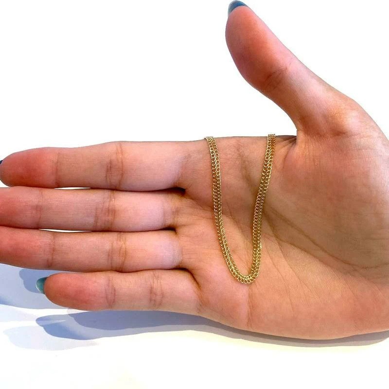 Colar Chocker Lacraia Trançada Corrente Semijoia Banhada a Ouro 18K