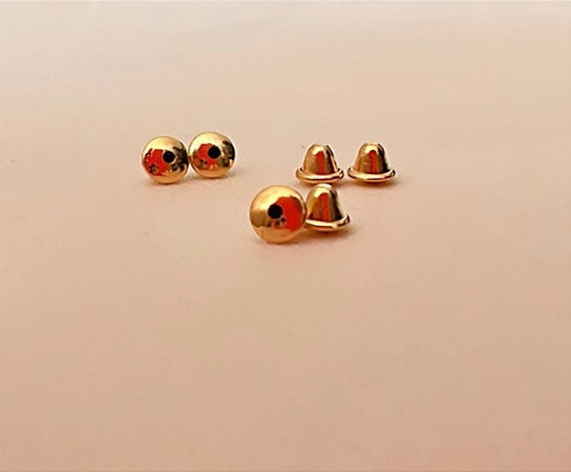 Tarraxas Baby 3 pares - Tarraxas para brincos infantis - Kit com 3 pares - Banhada a Ouro 18K - SEMIJOIAS