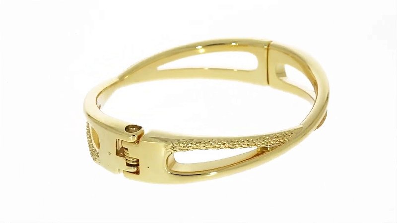 Braceletes Lisos e Trabalhados/ Pulseiras - Semijoias Banhada a Ouro 18K