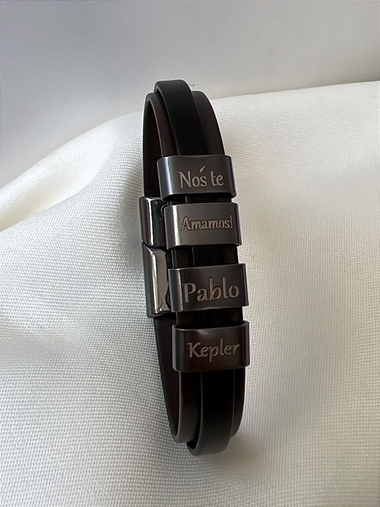 Pulseira Personalizada Murilo em Couro Sintético - Personalizada