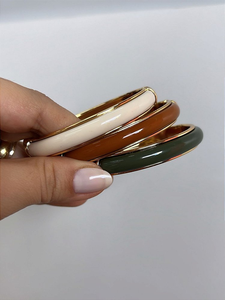 Bracelete Essência Colors - Braceletes com Resina – Semijoia Banhada a Ouro 18k