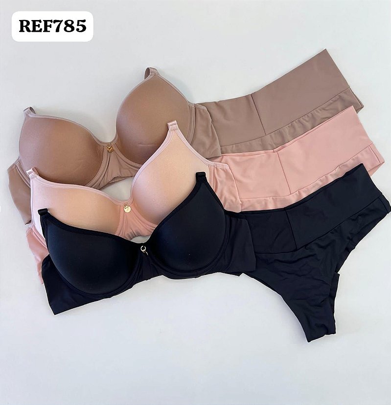 Conjunto Conforto Natural Mono - Sutiã Com Bojo Leve e Aro