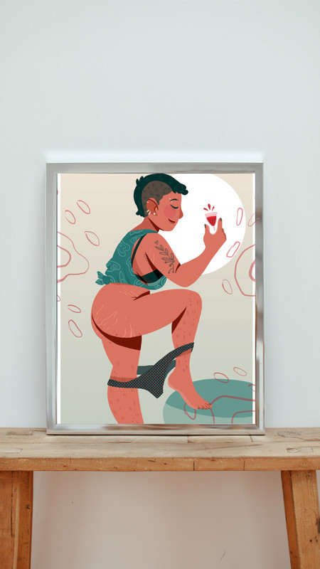 Quadro Clitóris decorativo Vulvárias
