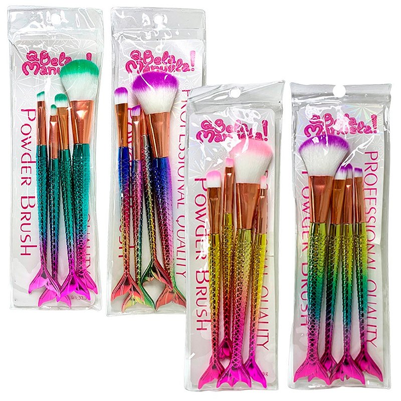 Kit de Pincel para Maquiagem Sereia