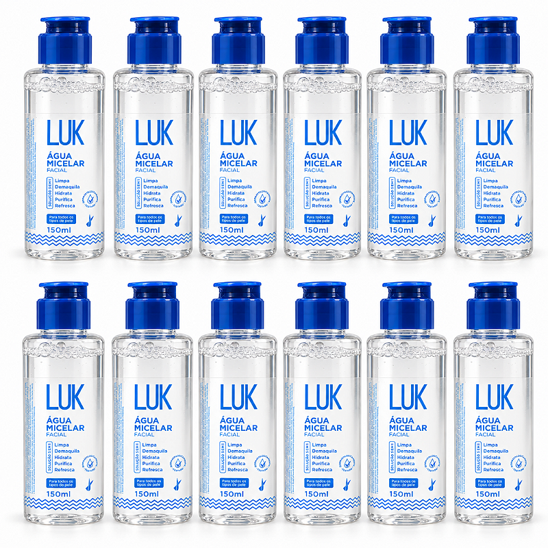 Água Micelar 5 em 1 Luk PAUND29 - Box c/ 12 unid