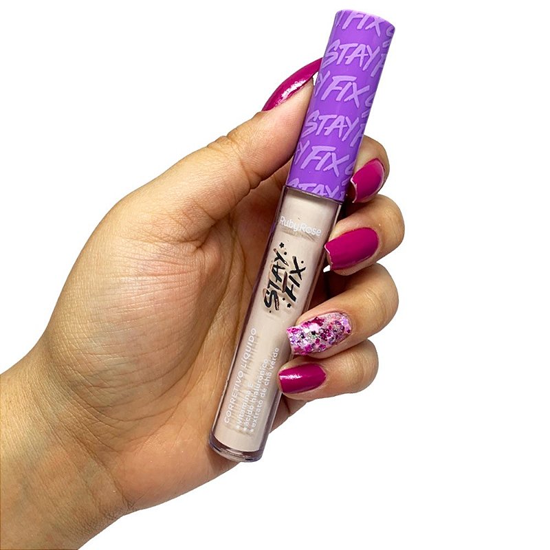 Corretivo Líquido Stay Fix Grupo 1 Cores Claras Ruby Rose HB-912/G1 - Kit c/ 06 unid