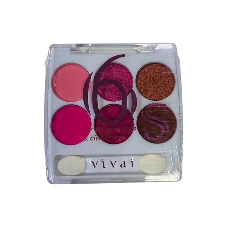 Paleta de Sombras Mattes & Cintilantes 6S Vivai 4072.1.1 - Box c/ 24 unid